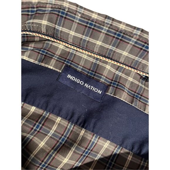 Indigo Nation plaid button down shirt - L - Picture 5 of 8